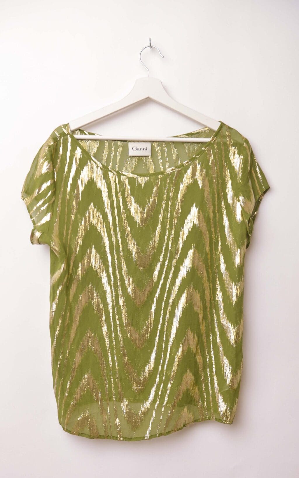 Ganni Sophisticated Oversize Silk Top - Gr. XS