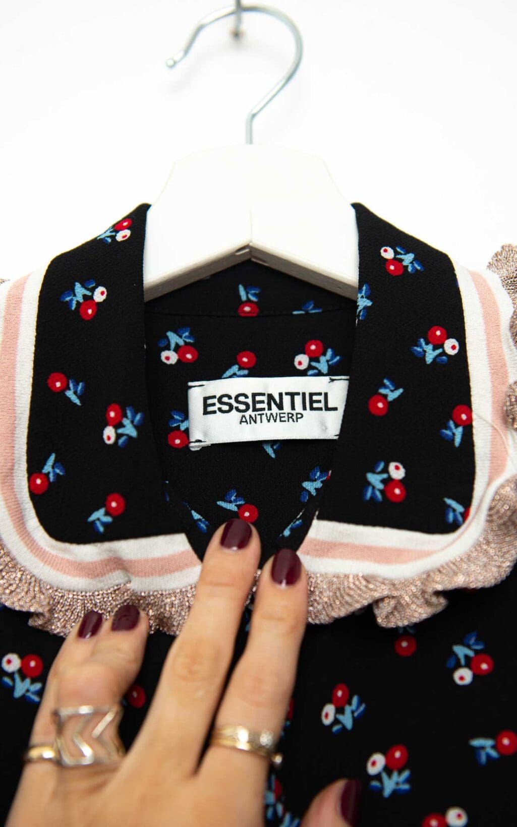 Essentiel Antwerp Flared Floral Collar Dress - Gr. 36