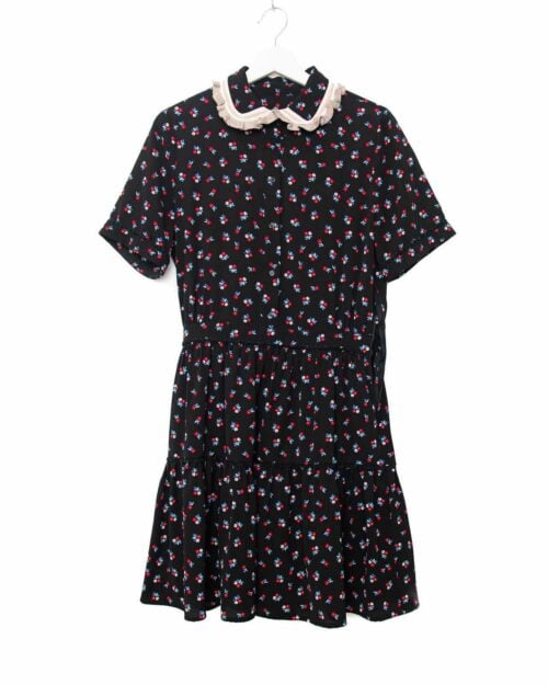 Essentiel Antwerp Flared Floral Collar Dress - Gr. 36
