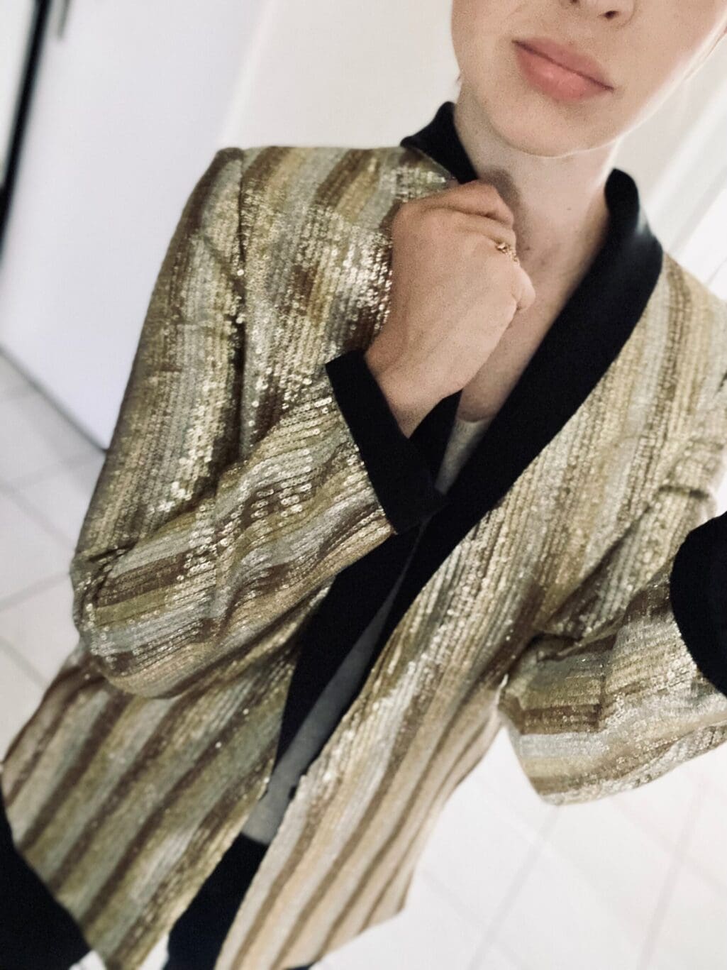 Alice+Olivia Sequin Blazer - Gr. XS
