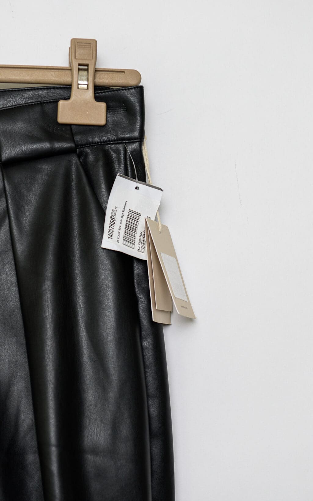 MOTHER Faux-Leather Hose - W28