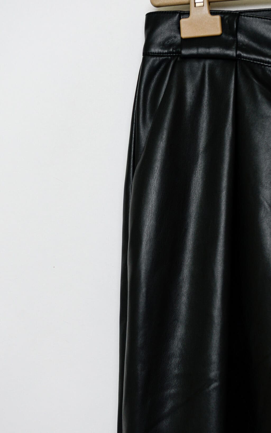 MOTHER Faux-Leather Hose - W28