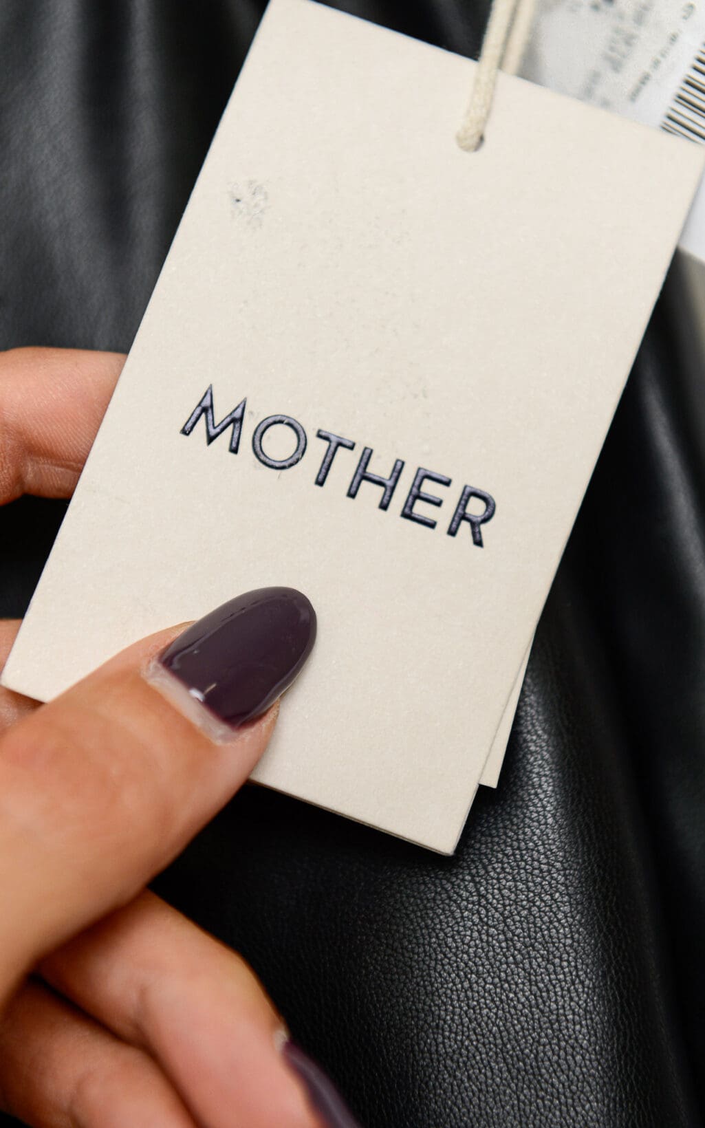 MOTHER Faux-Leather Hose - W28