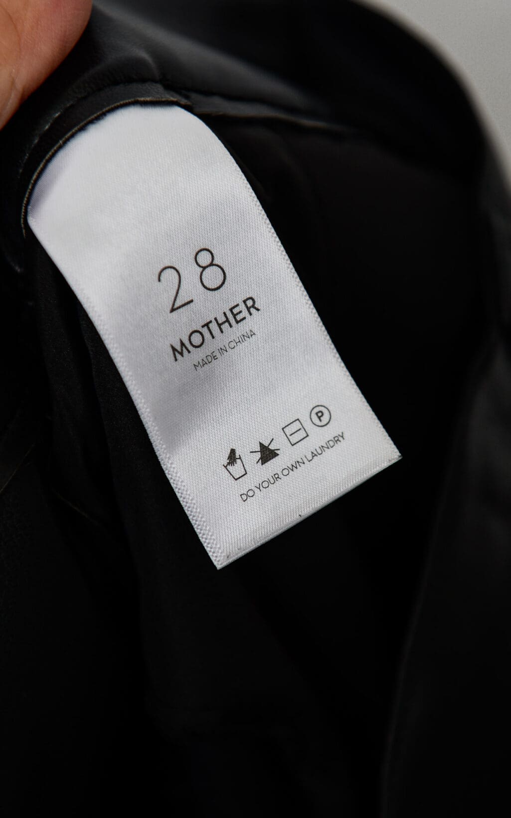 MOTHER Faux-Leather Hose - W28