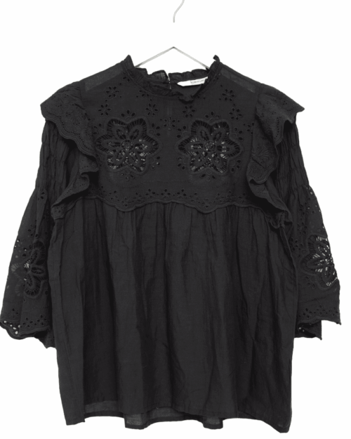 SUMMUM BLOUSE BLACK-1-Photoroom Summum Top - Gr. 34