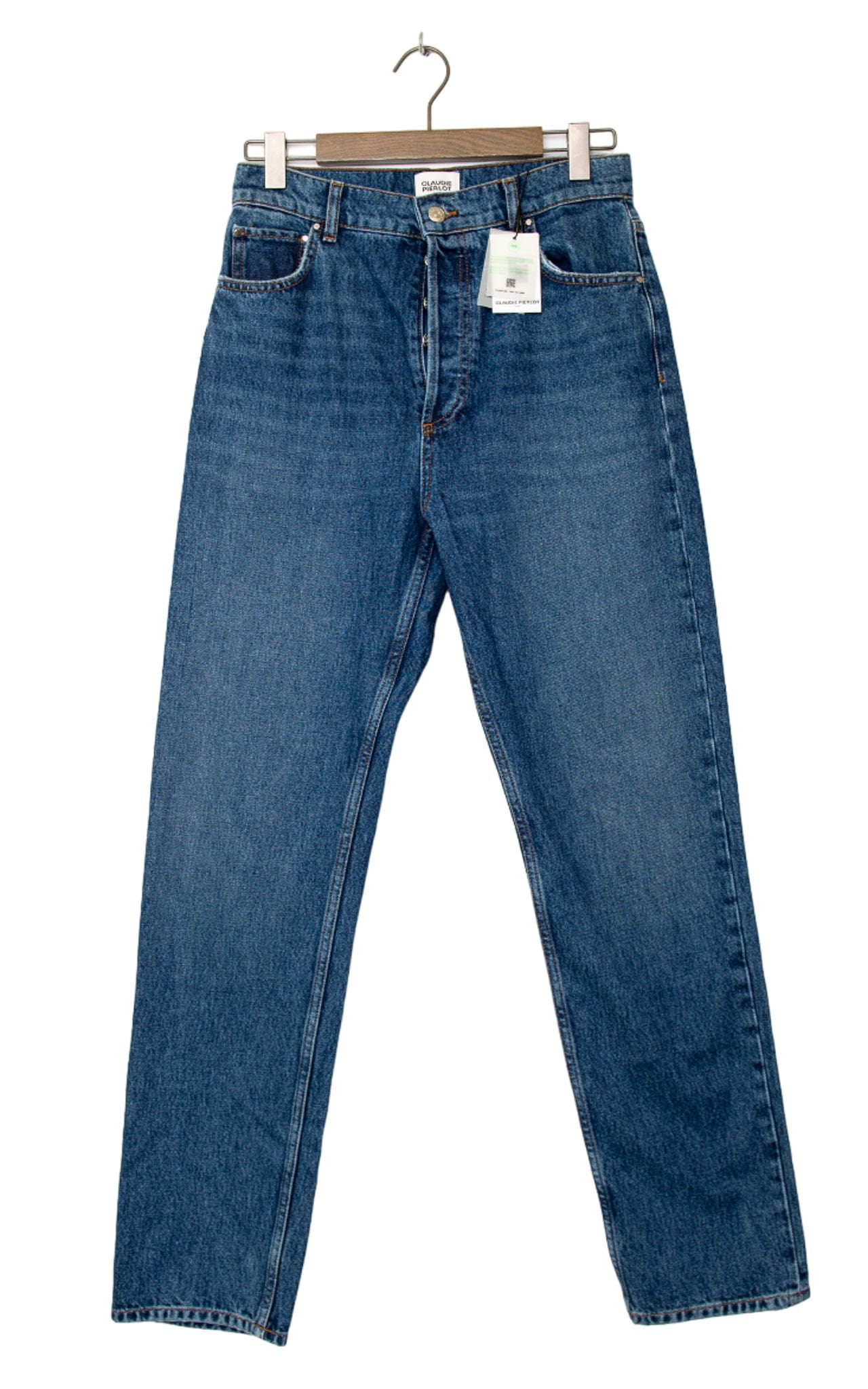 Claudie Pierlot Paros Jeans – Dunkelblaue Damenjeans mit modernem Schnitt und eleganter Waschung. Perfekt für casual und schicke Looks. Jetzt Secondhand bei Monkky.ch entdecken!