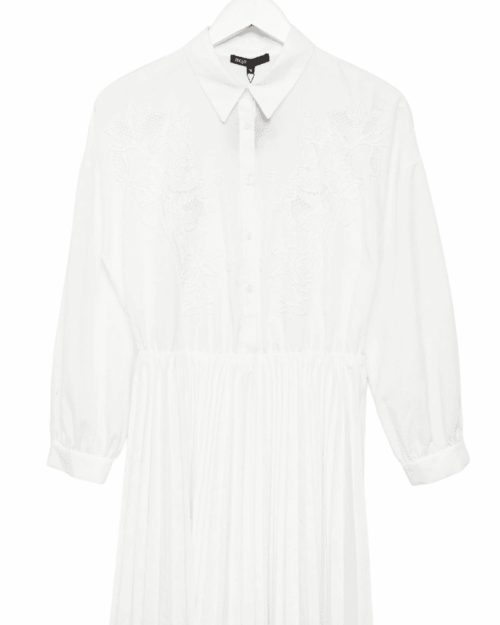 MAJE ROBE BLANCHE-1-Photoroom Maje Paris Riwhite Kleid - Gr. 38