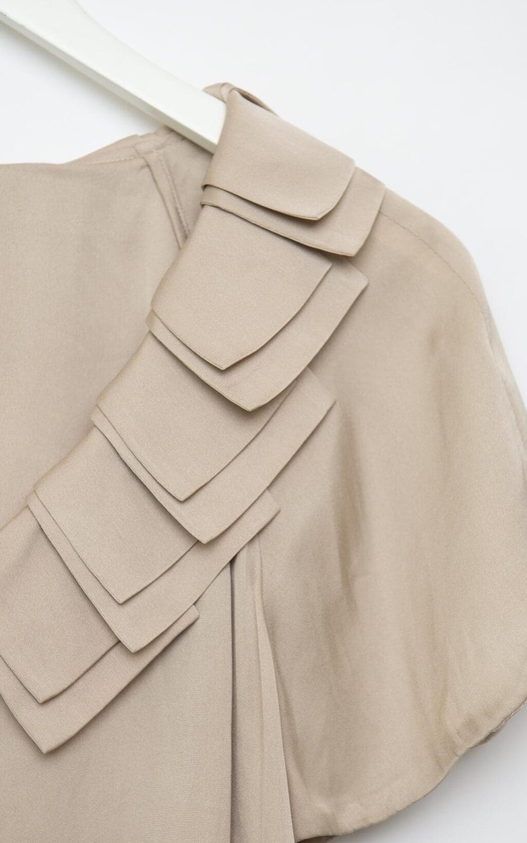 Ruffle Seidenbluse - Gr. 38