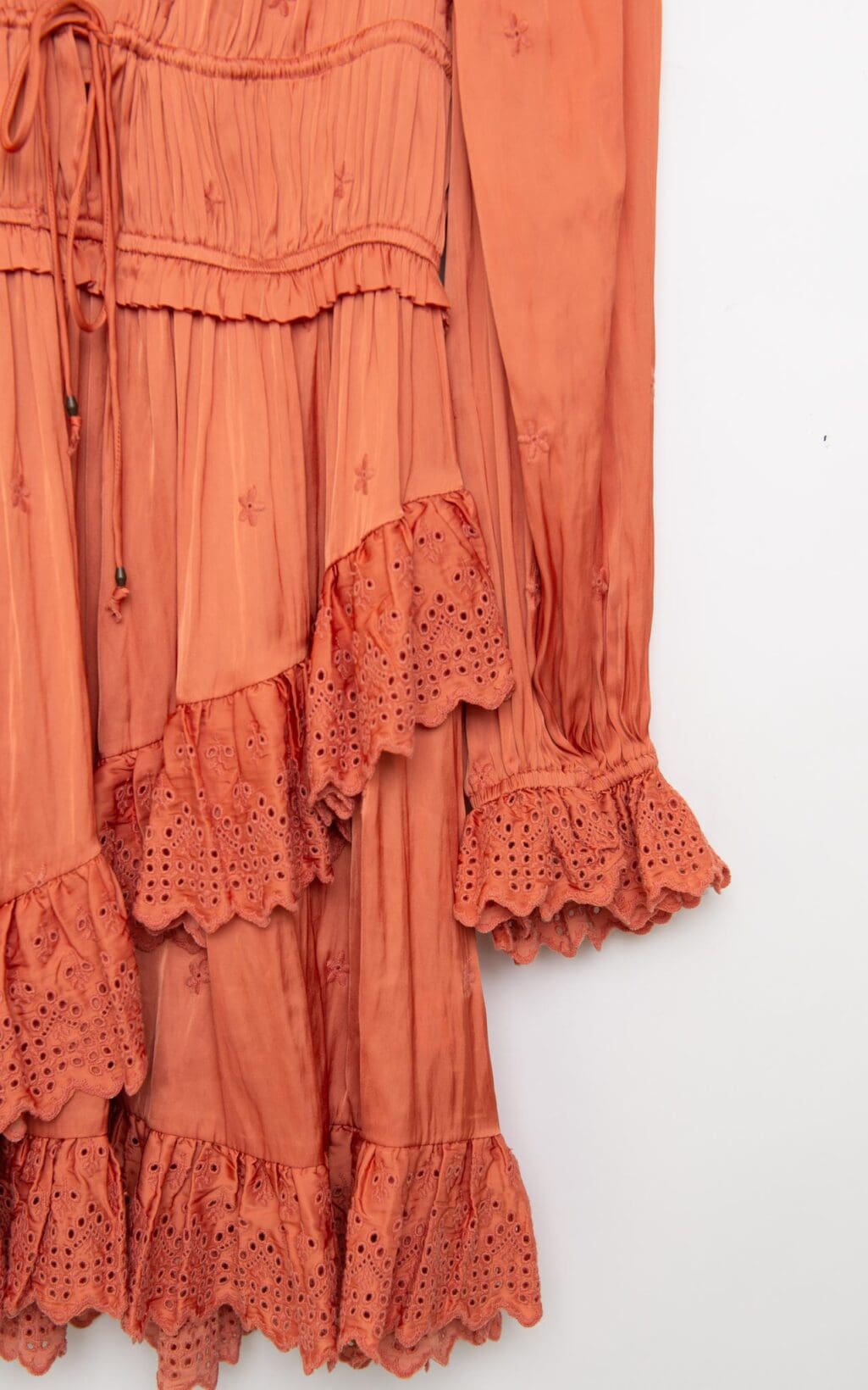 Ulla Johnson Rust Eyelet Millie Kleid - Gr. M