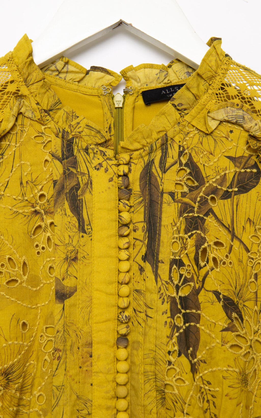 Allsaints Sia Demoir Broderie Kleid - Gr. 36