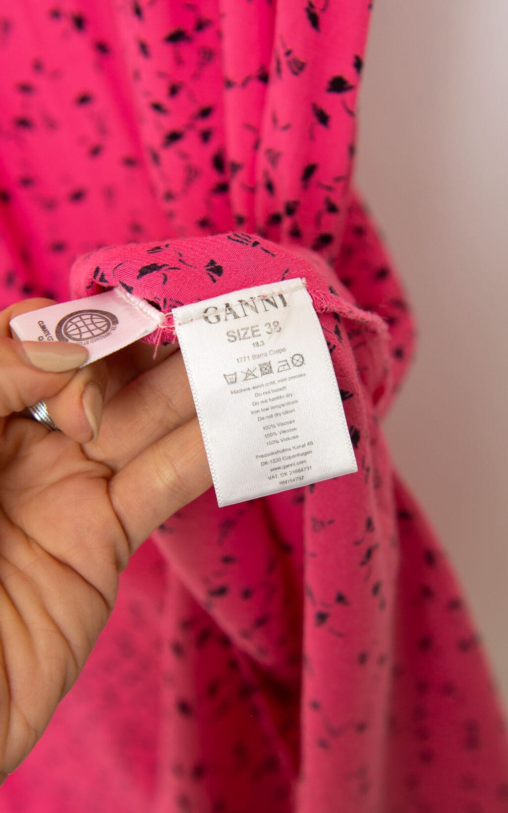 Ganni Barra Crepe Kleid - Gr. 38