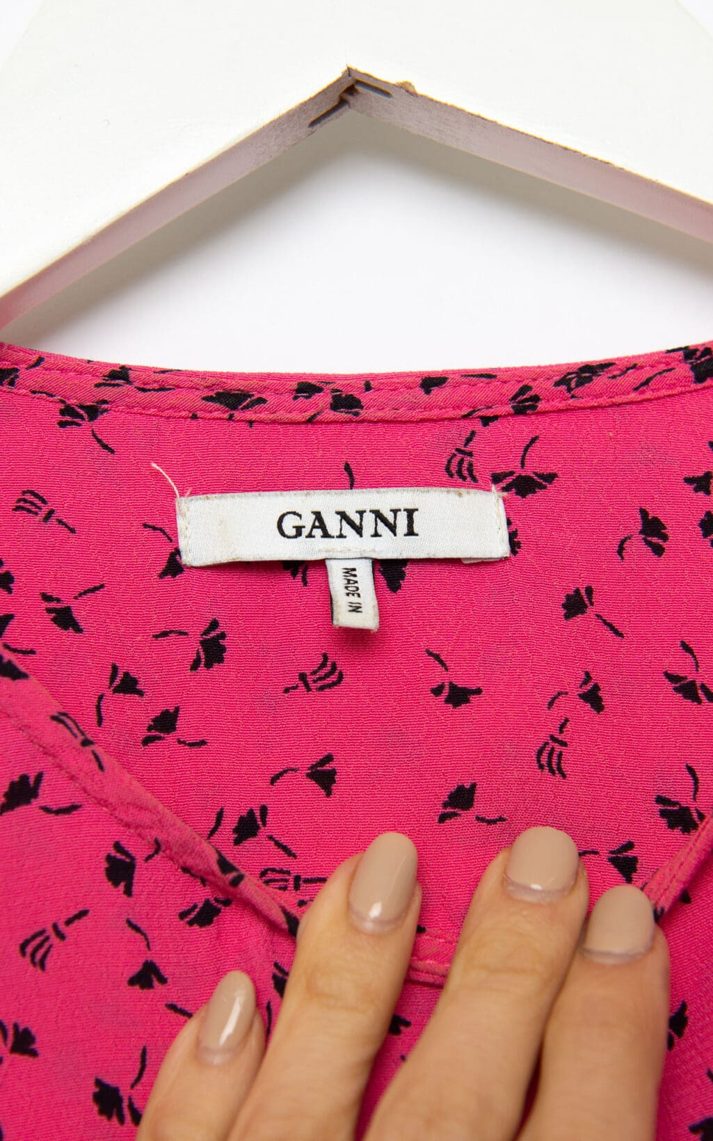 Ganni Barra Crepe Kleid - Gr. 38