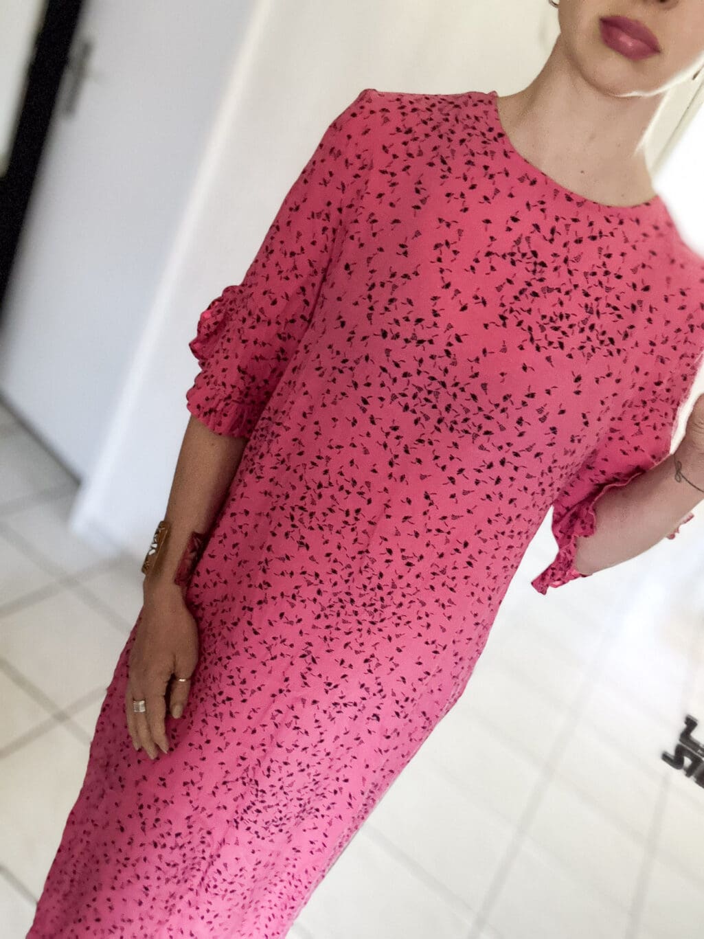 Ganni Barra Crepe Kleid - Gr. 38