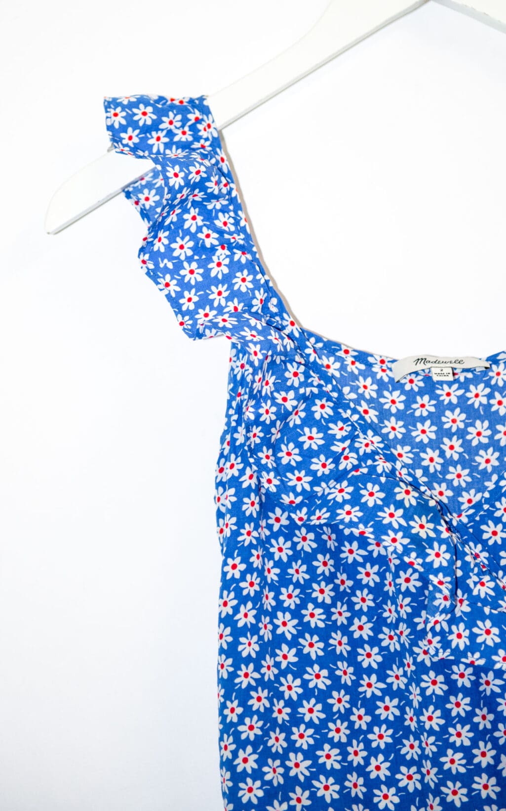 Madewell Ruffled Wrap Maxi Kleid - Gr. 36