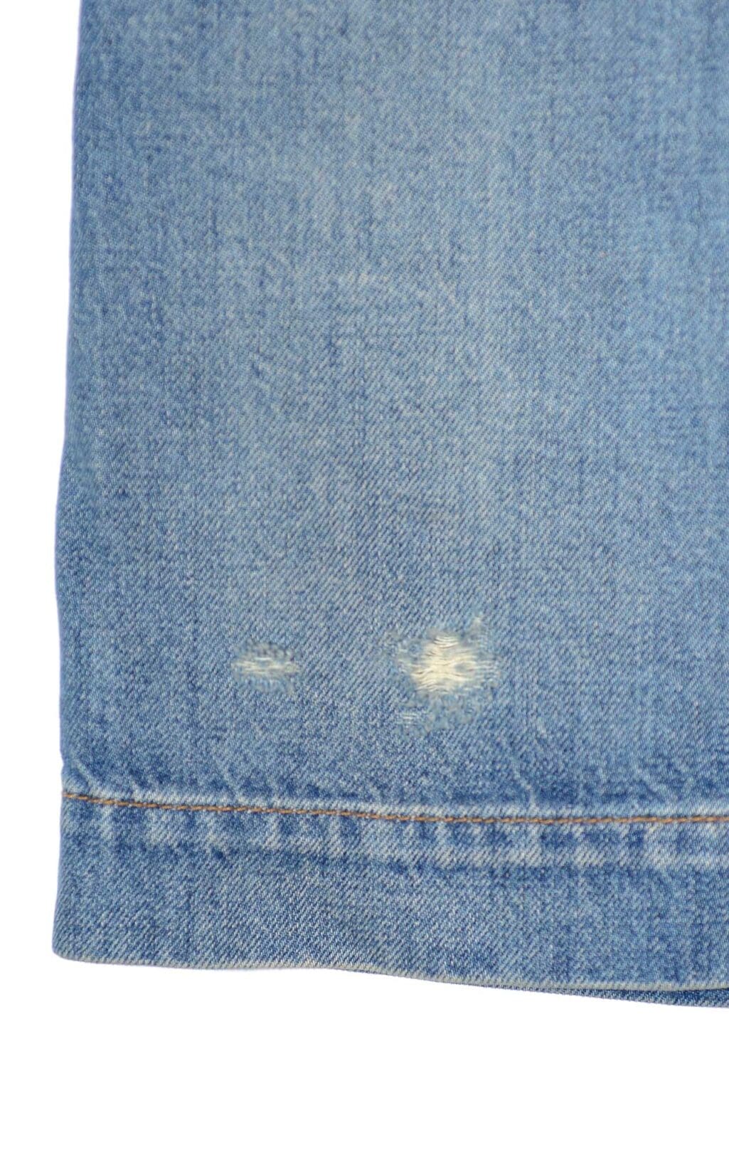 Stella McCartney Jeansrock in Blau mit Used-Look, nachhaltige Designer-Mode, exklusive Secondhand-Fashion.