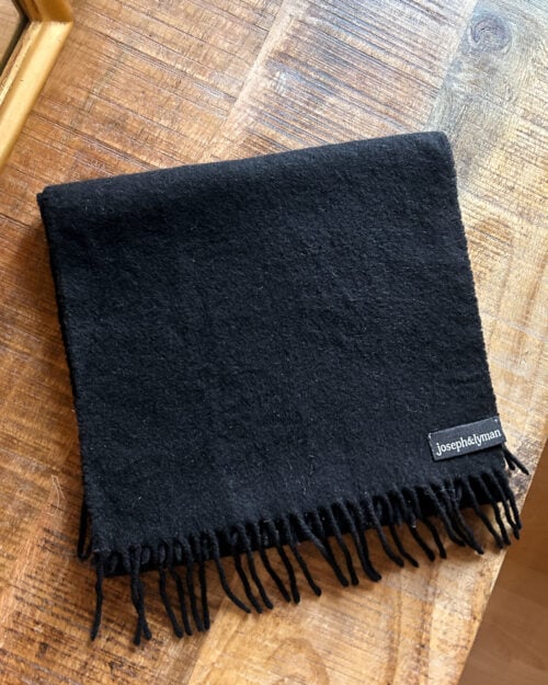JOSEPH&LYMAN CASHMERE SCHAL SCHWARZ PRELOVED-7 Schwarzer Kaschmir Schal – Joseph & Lyman